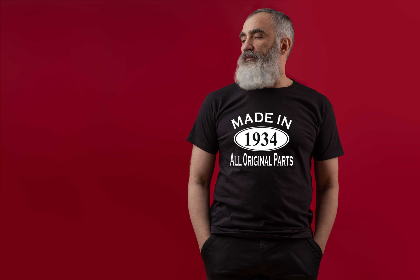 Made in 1934 90th Men's Birthday T-Shirt Age 90