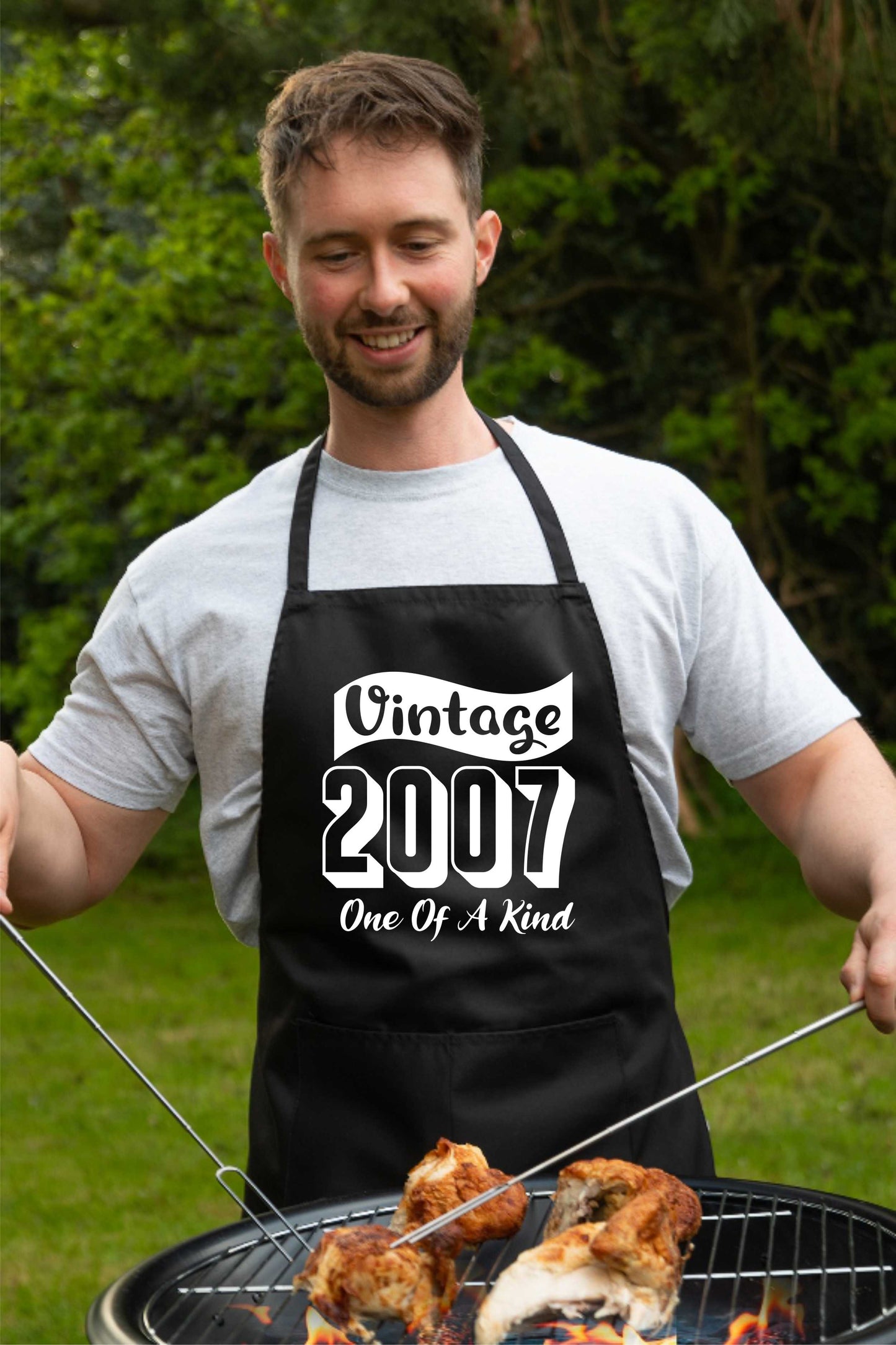 Vintage Birthday 2007 18th Birthday Funny Apron Novelty Baking BBQ