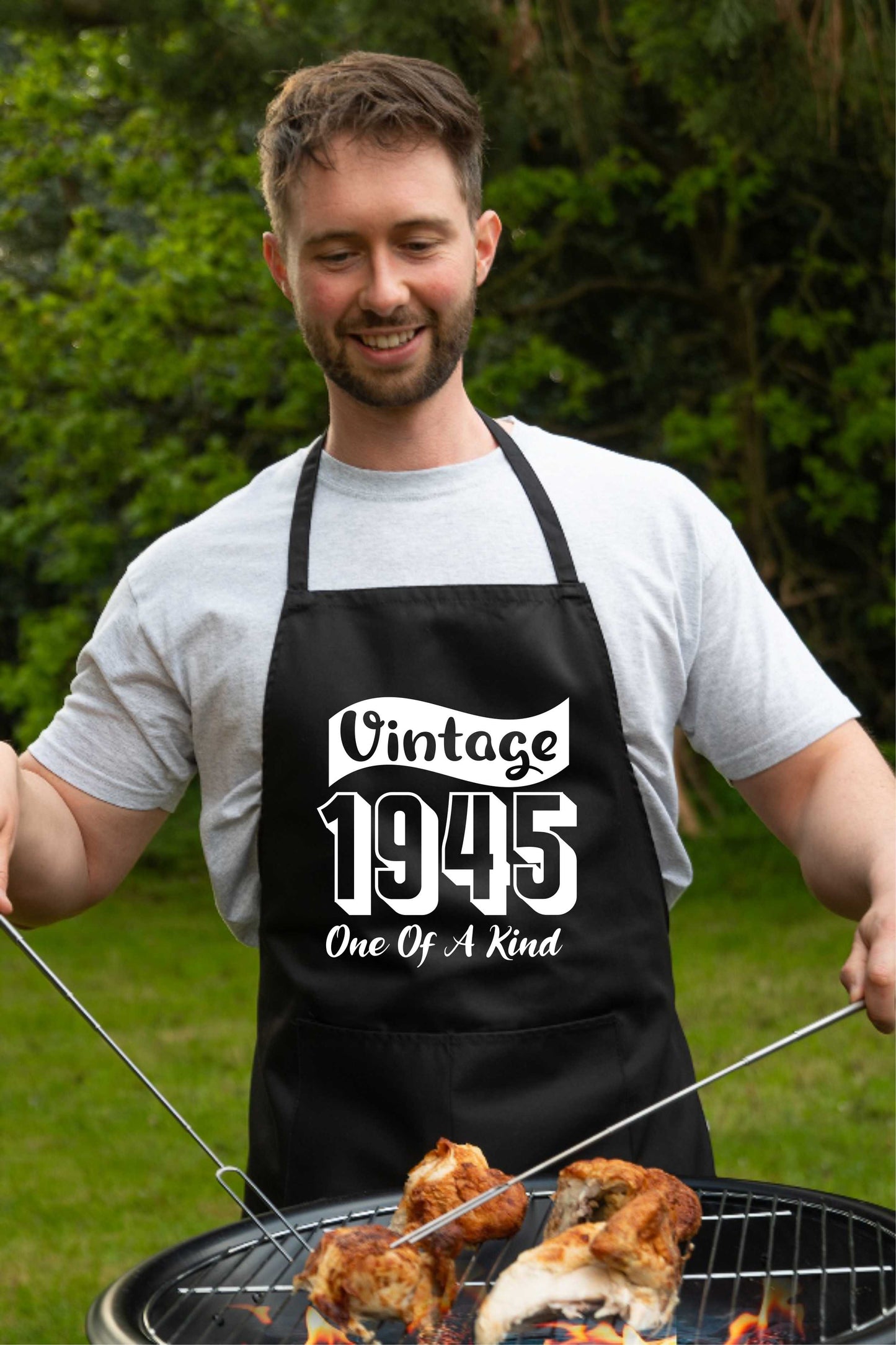 80th Birthday Vintage 1945 Age 80 Funny Apron Novelty Baking BBQ