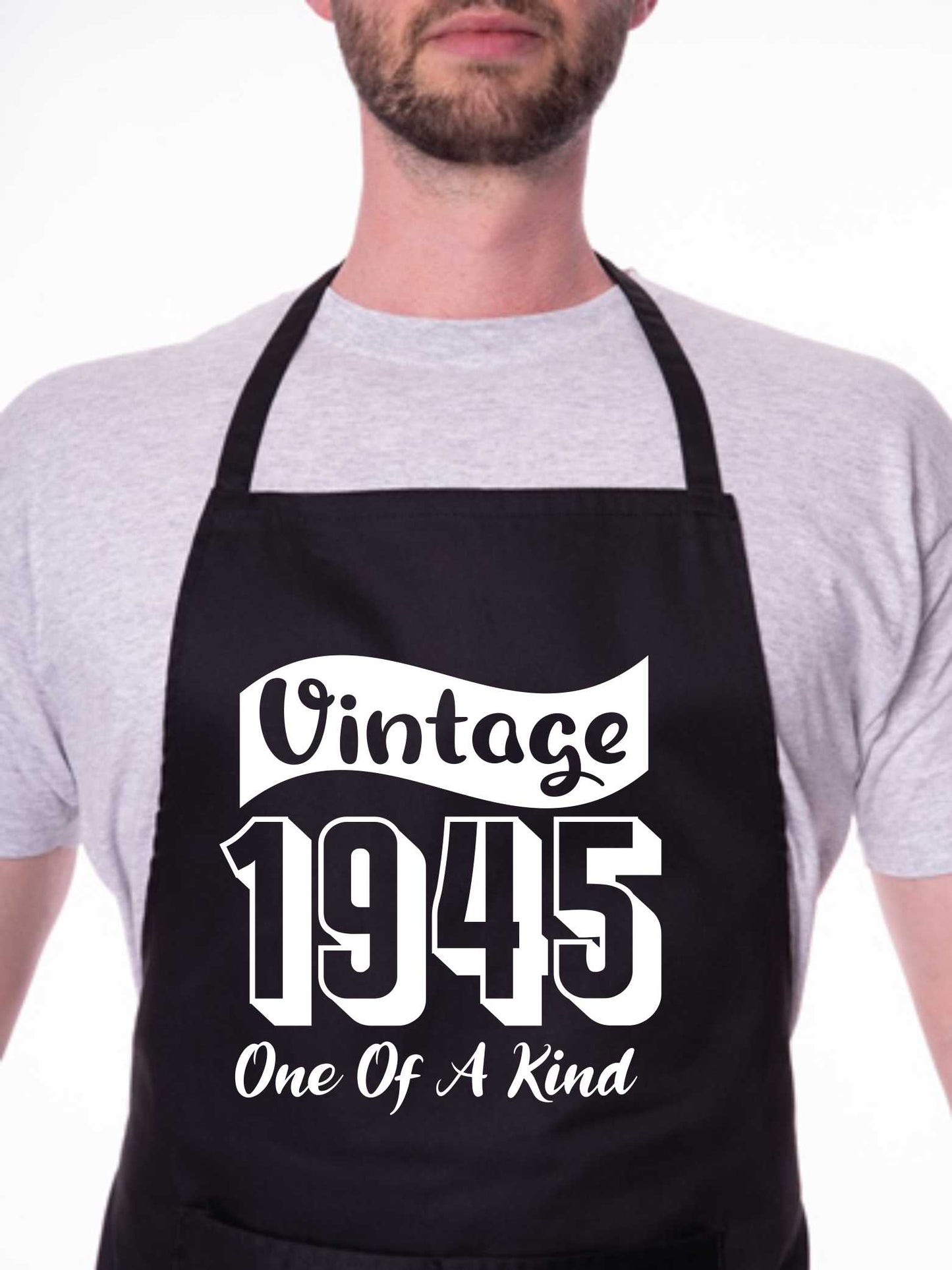 80th Birthday Vintage 1945 Age 80 Funny Apron Novelty Baking BBQ