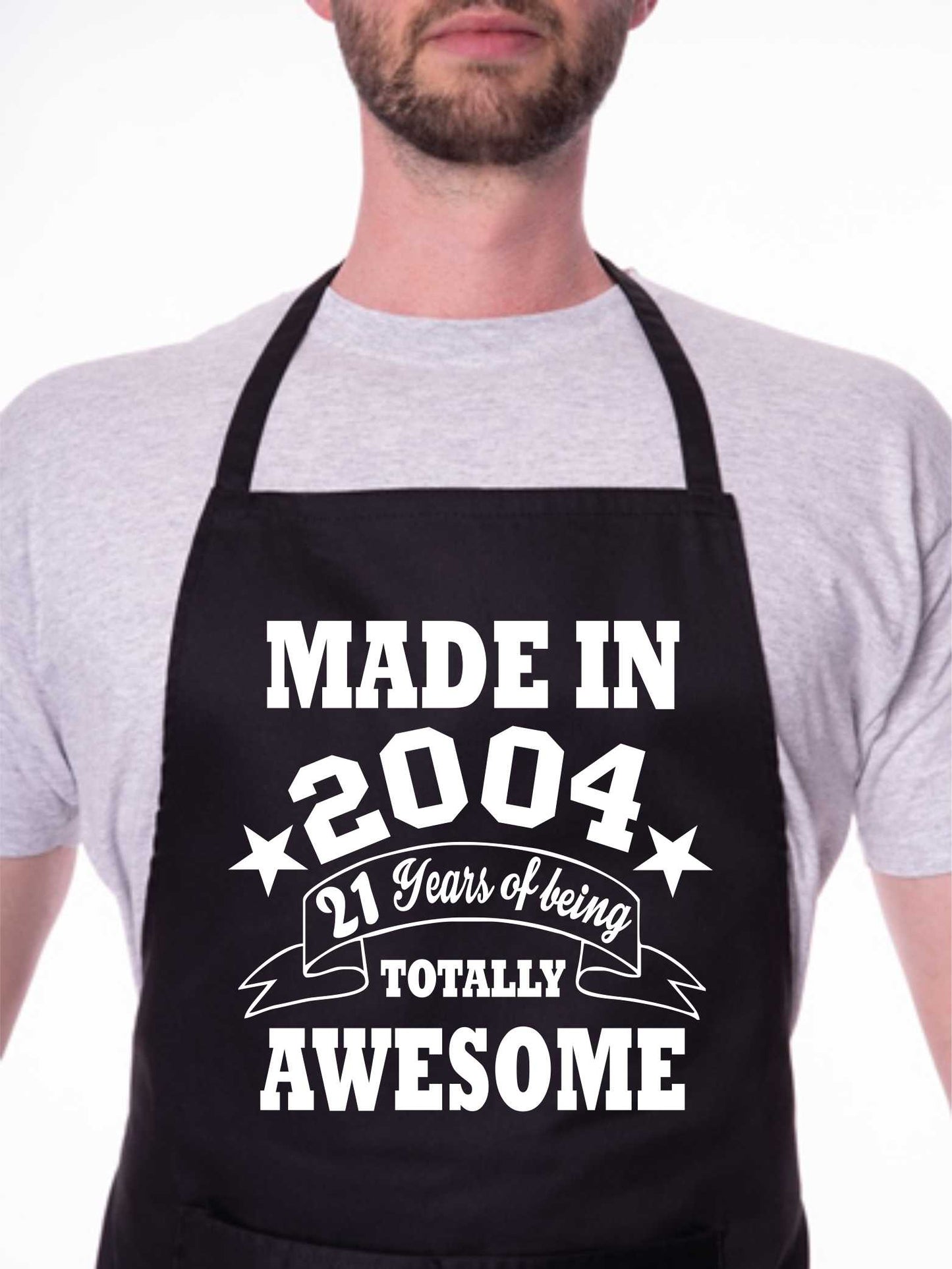 21st Birthday Made In 2004 BBQ Cooking Funny Novelty Apron