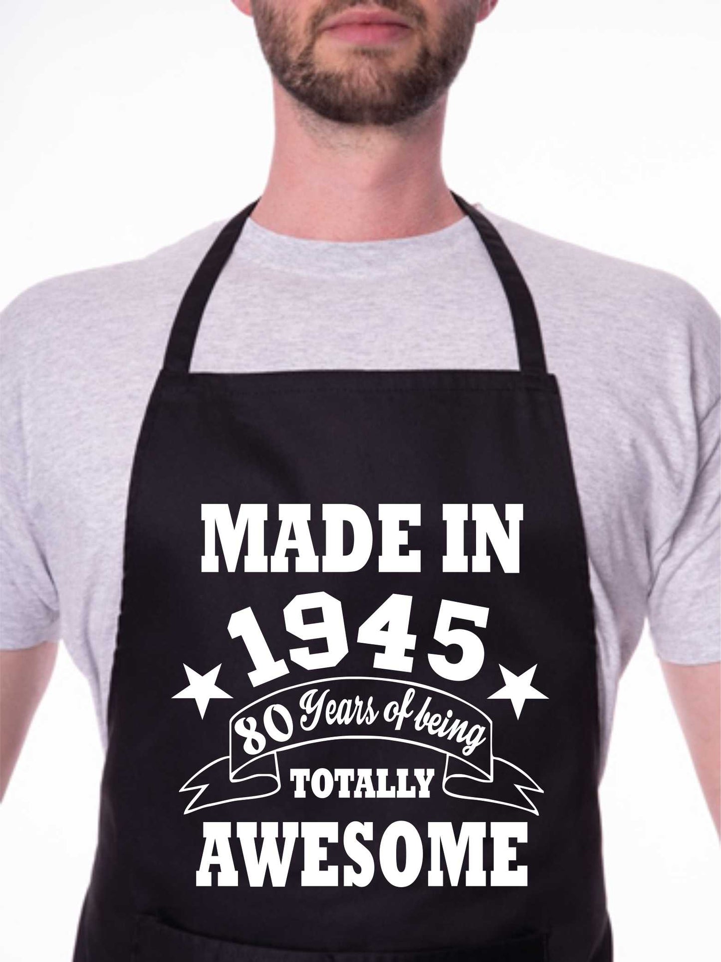 80th Birthday Made In 1945 BBQ Cooking Funny Novelty Apron