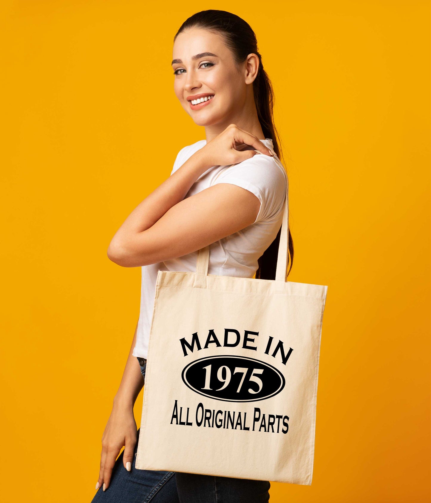 Print4u Shopping Tote Bag For Life Made In 1975 50th Birthday