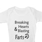 Breaking Hearts Funny Short Sleeve Babygrow Baby Vest Romper Bodysuit 0 - 18 Months