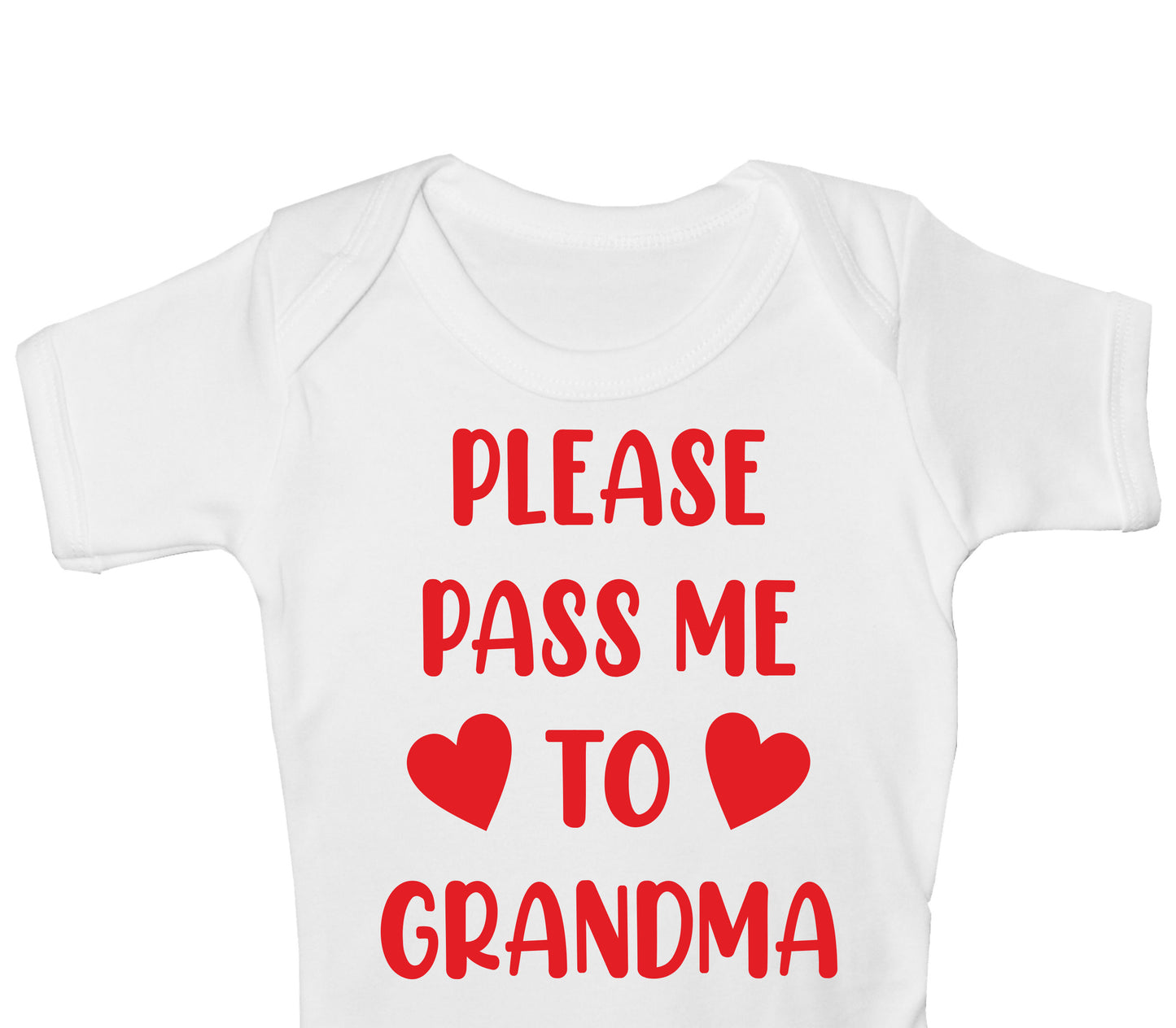 Pass Me To Grandma Funny Babygrow Nan Gran Nanny Bodysuit Baby Gift