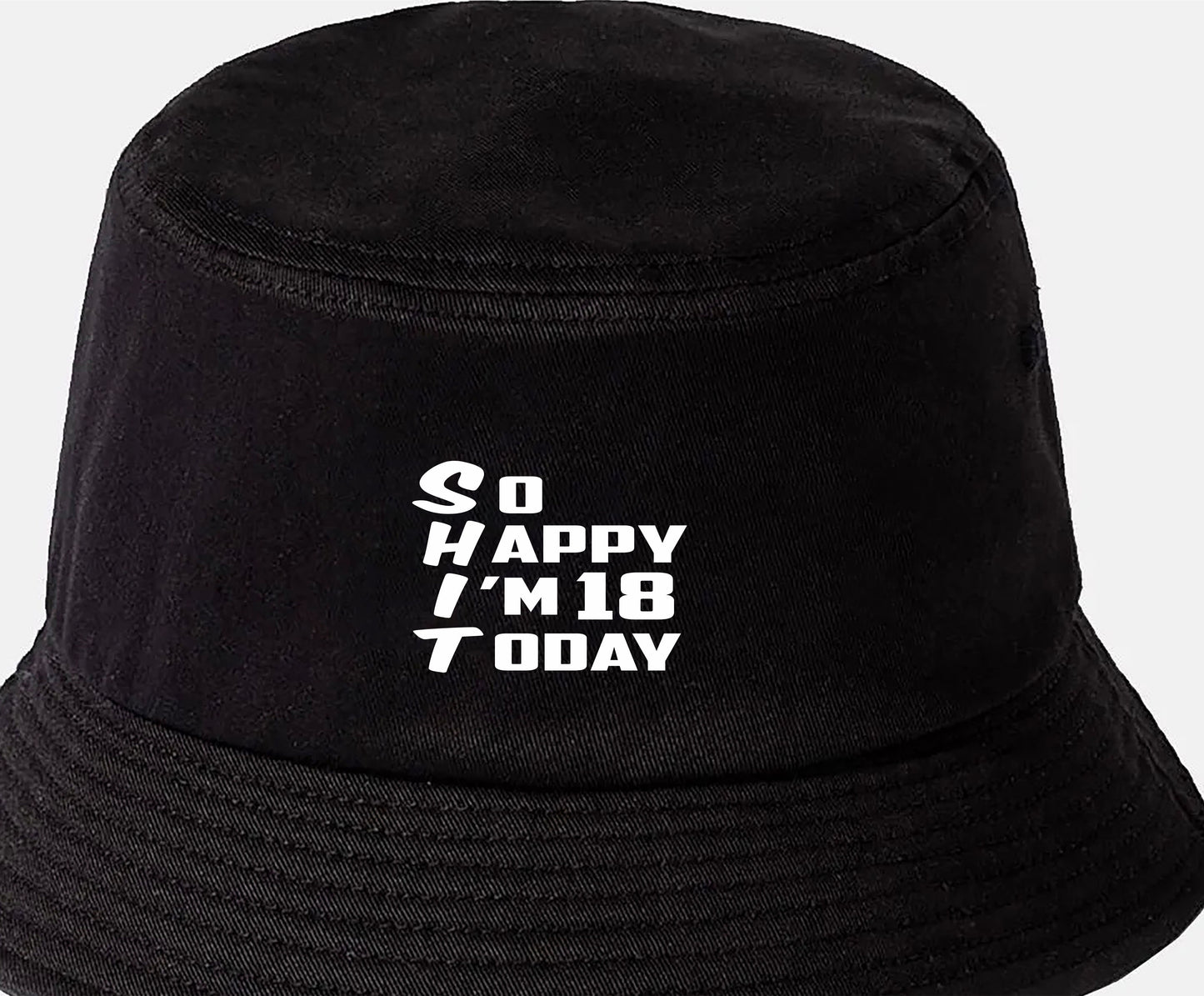 Bucket Hat Funny 18th Birthday Gift For Men & Ladies 18 Year Old Present