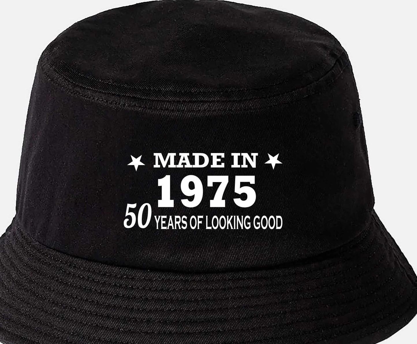 Totally Awesome Made In 1974 Bucket Hat 50th Birthday Age 50 Men & Ladies