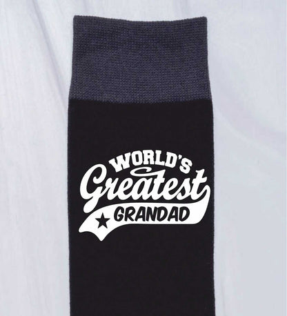 Greatest Grandad Men's Black Socks Novelty Birthday Fathers Day Gift