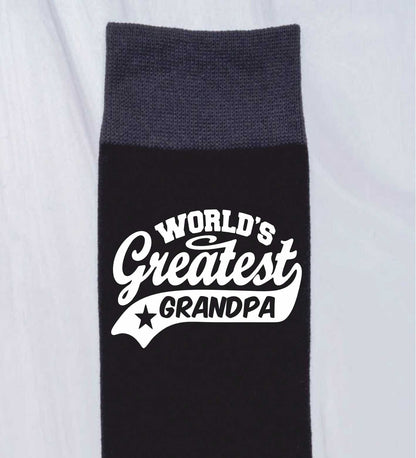 Greatest Grandpa Men's Black Socks Novelty Birthday Fathers Day Gift