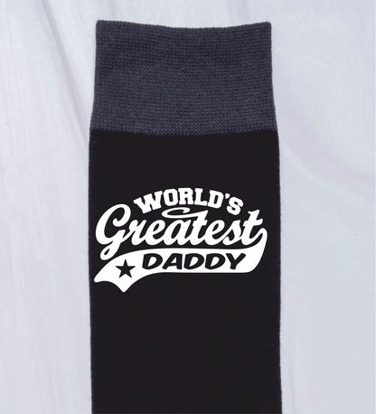 Greatest Daddy Men's Black Socks Novelty Birthday Fathers Day Gift