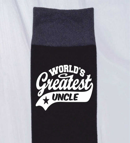 Greatest Uncle Men's Black Socks Novelty Birthday Fathers Day Gift