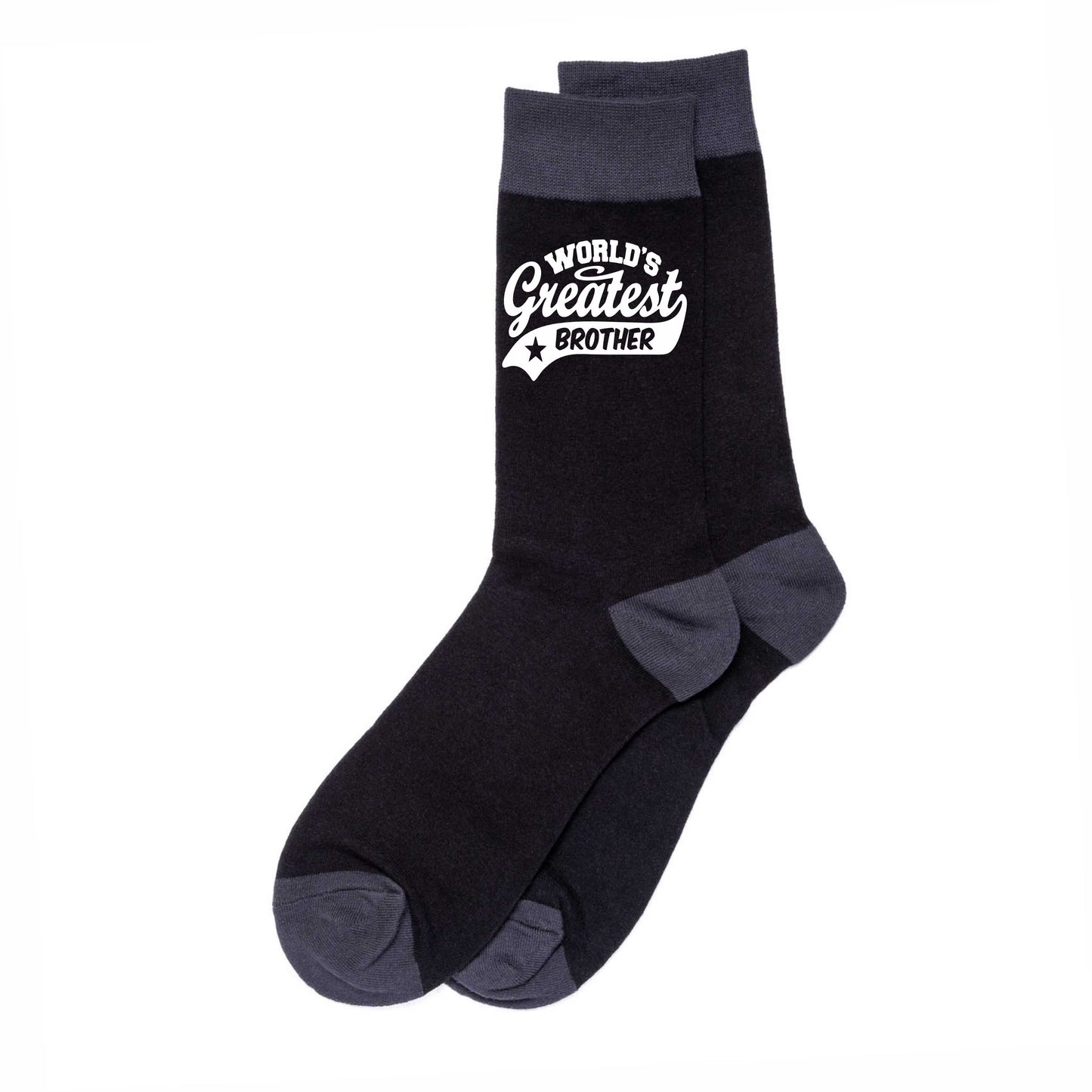 Greatest Brother Men's Black Socks Novelty Birthday Fathers Day Gift