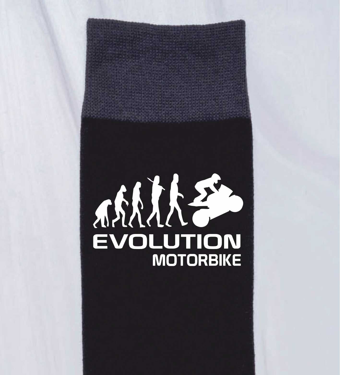 Evolution Of A Motorbike Men's Black Socks Novelty Birthday Fathers Day Gift