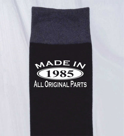 Made in 1985 Mens Socks Black 40th Birthday Gift Great For 40 year Old