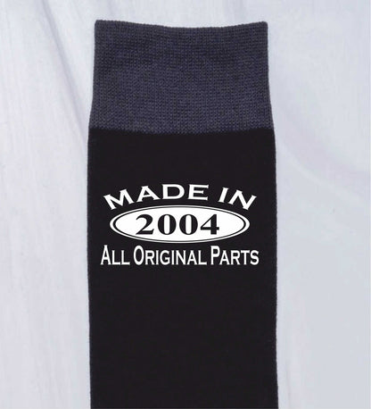 Made in 2004 Mens Socks Black 21st Birthday Gift Great For 21 year Old