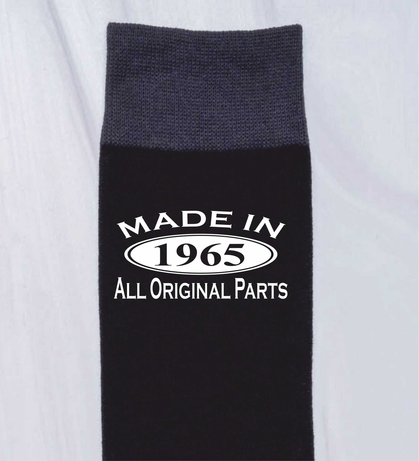 Made in 1965 Mens Socks Black 60th Birthday Gift Great For 60 year Old