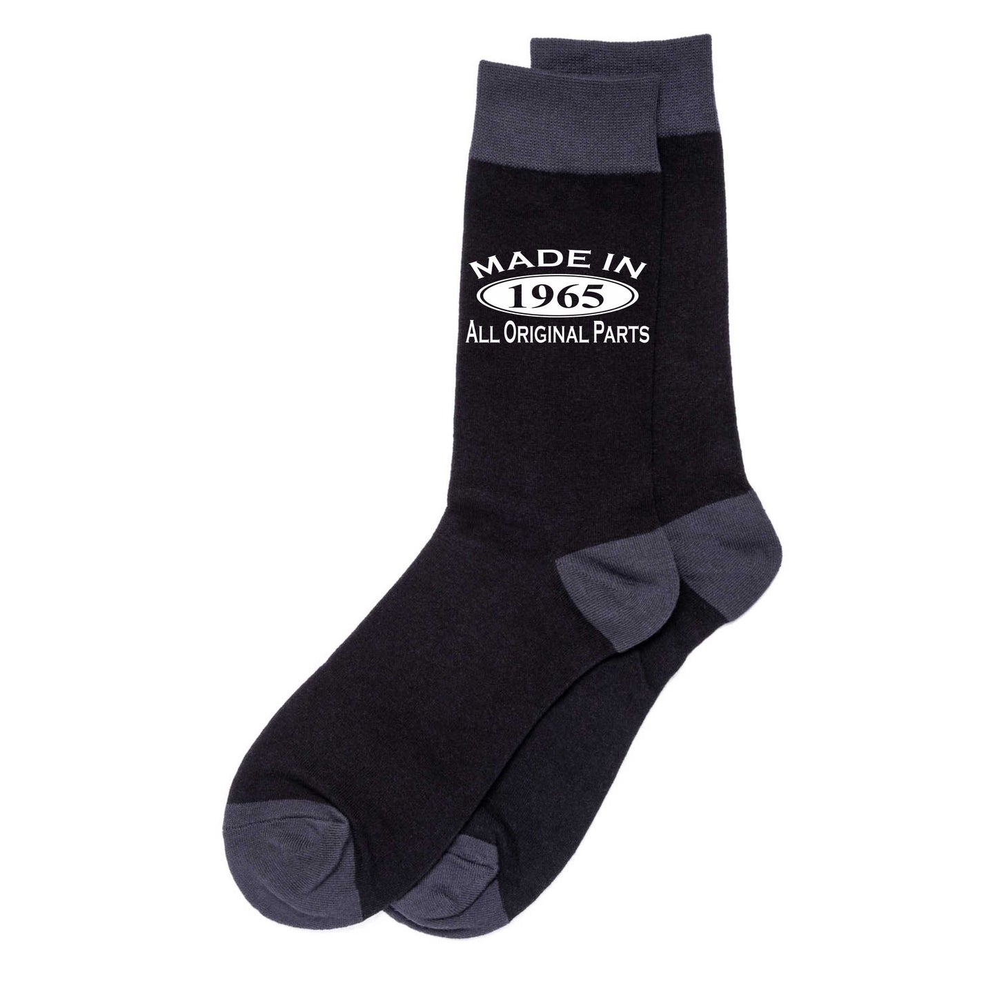 Made in 1965 Mens Socks Black 60th Birthday Gift Great For 60 year Old