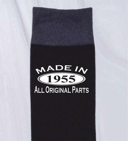 Made in 1955 Mens Socks Black 70th Birthday Gift Great For 70 year Old