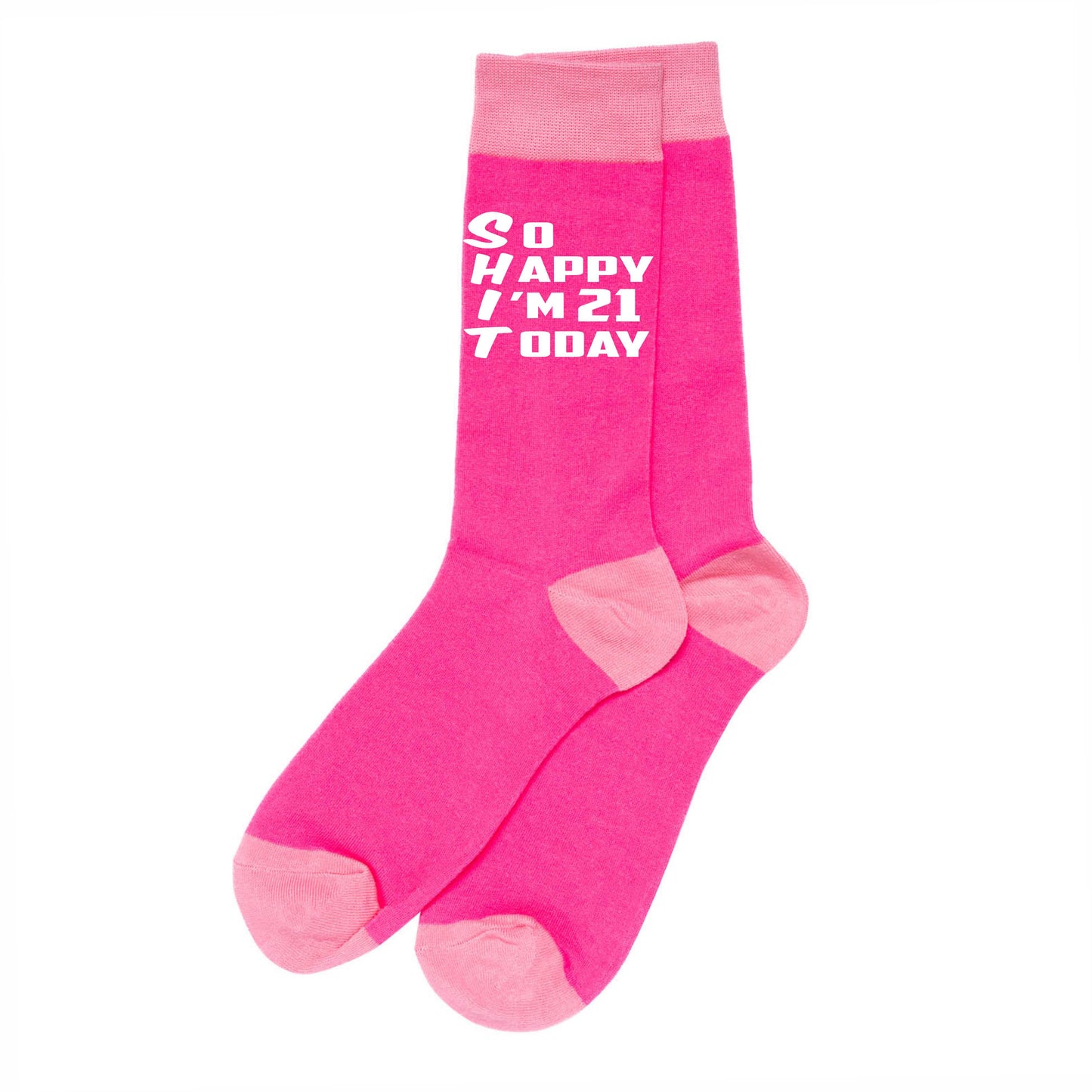 21st Birthday Gift 21 Year Old Gift Ladies Pink Funny Socks Novelty Age 21