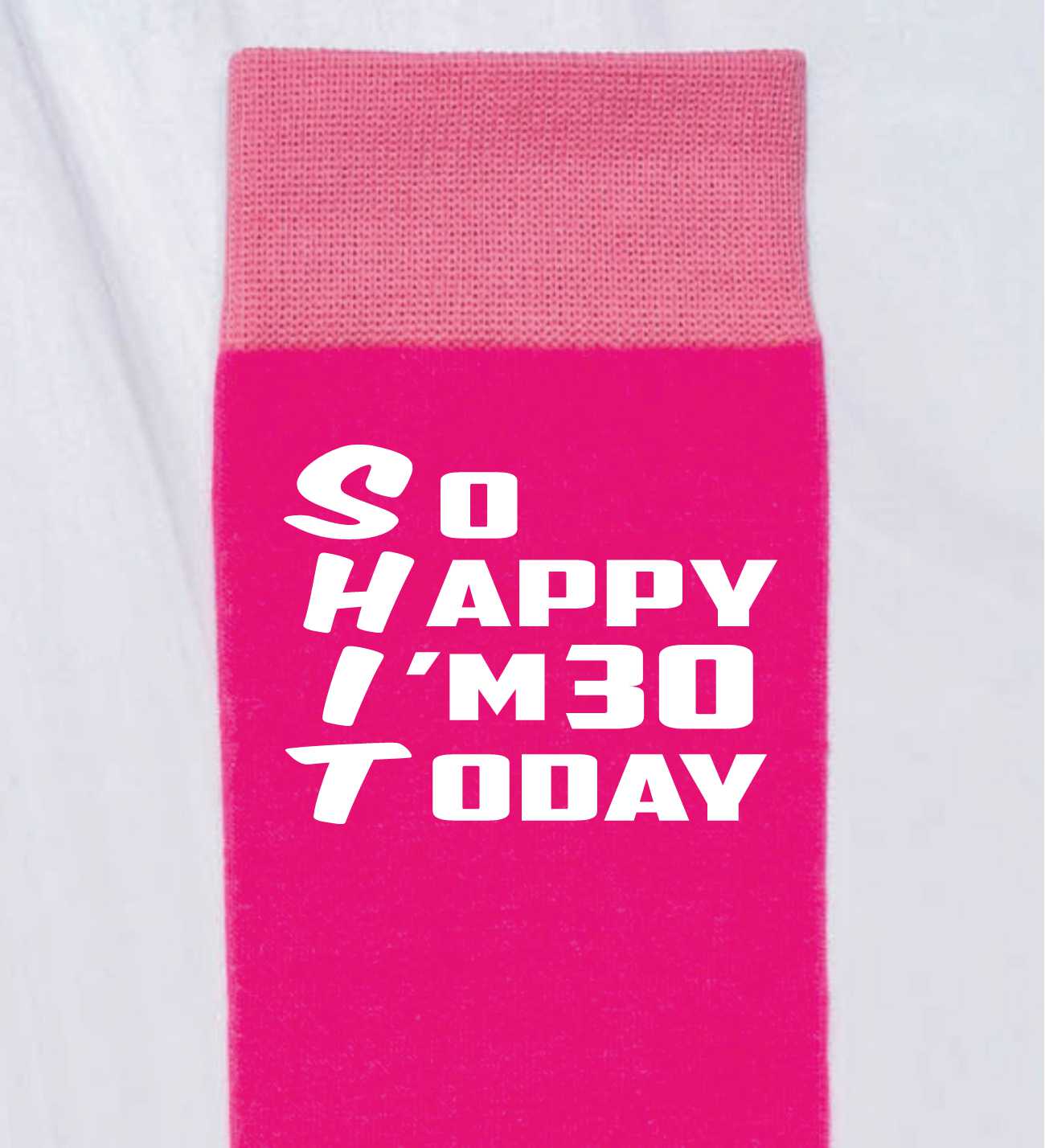 30th Birthday Gift 30 Year Old Gift Ladies Pink Funny Socks Novelty Age 30