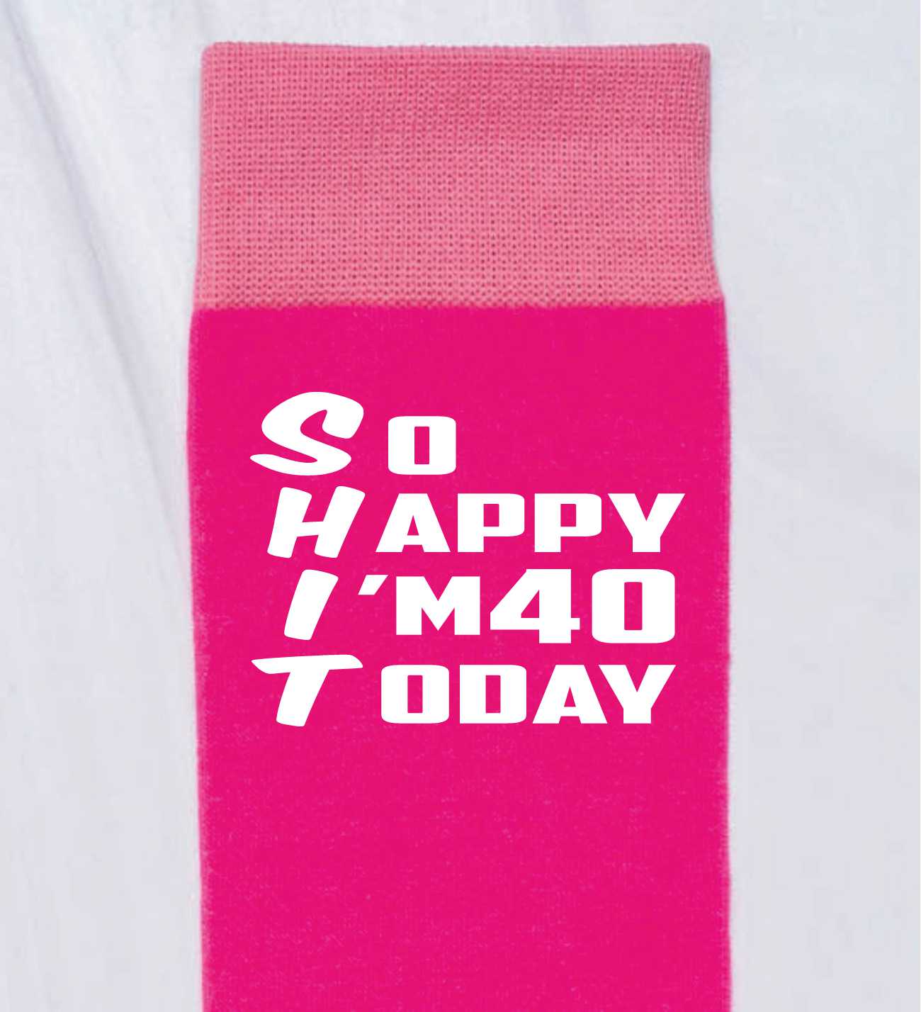 40th Birthday Gift 40 Year Old Gift Ladies Pink Funny Socks Novelty Age 40