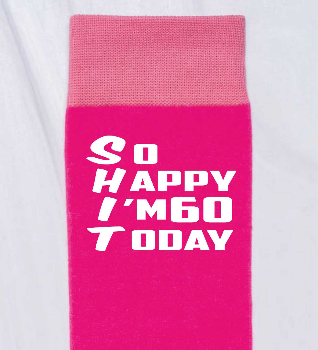 60th Birthday Gift 60 Year Old Gift Ladies Pink Funny Socks Novelty Age 60