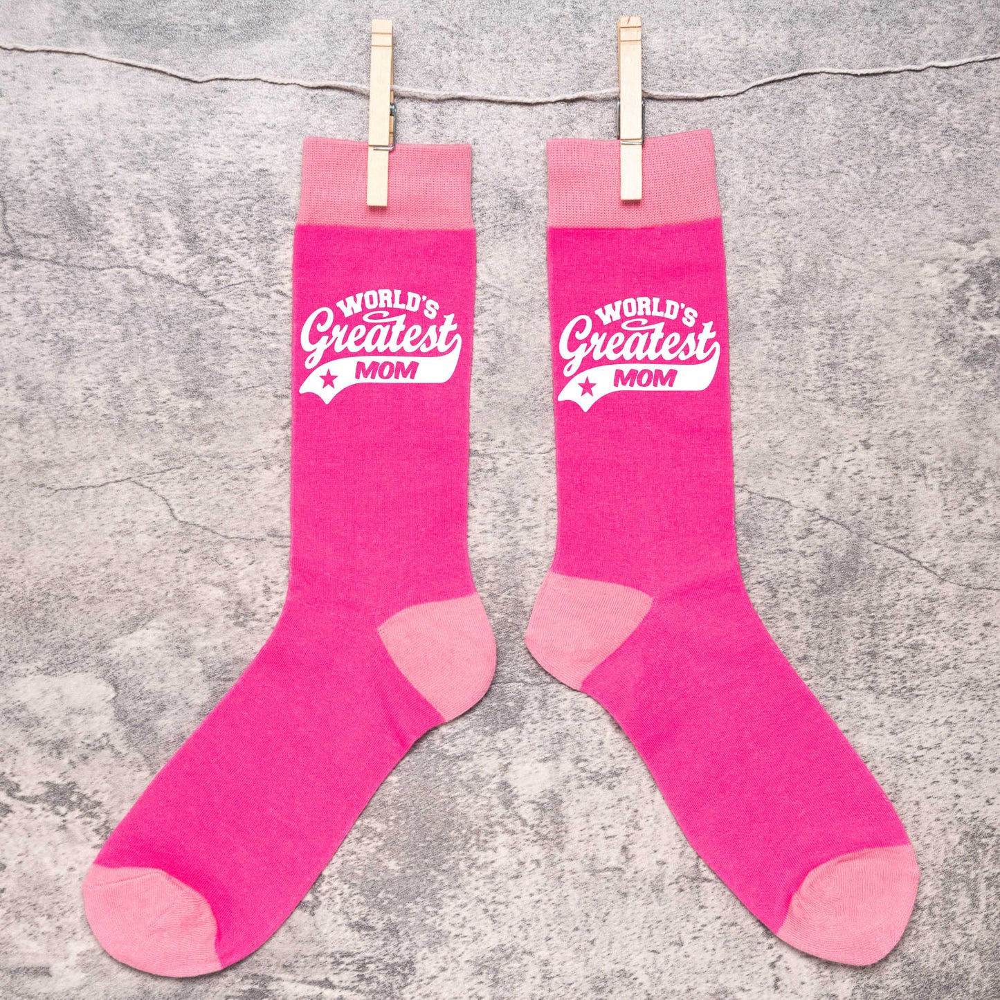 Greatest Mom Ladies Pink Socks Novelty Birthday Mothers Day Gift