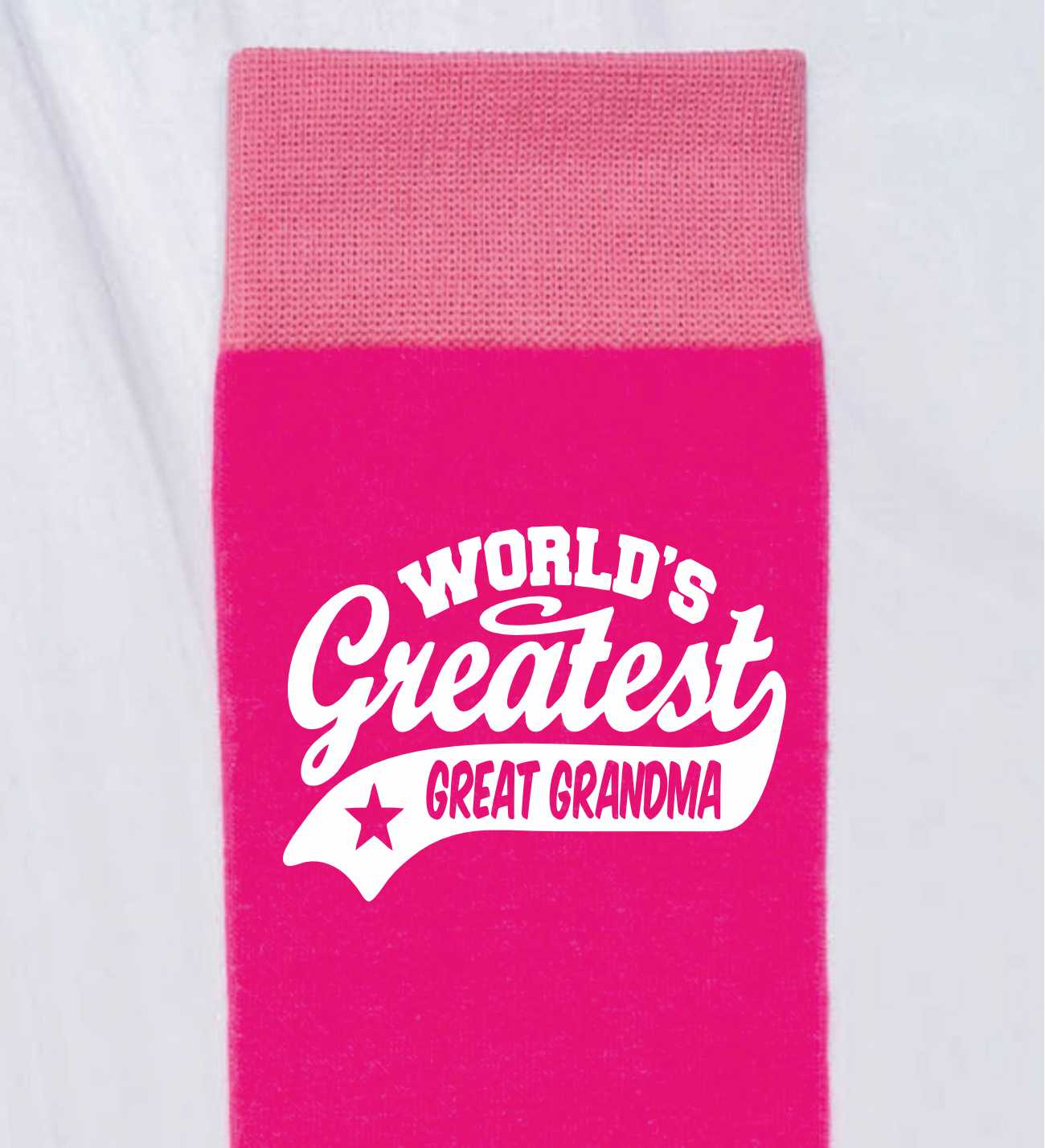 Greatest Great Grandma Ladies Pink Socks Funny Novelty Birthday Mothers Day