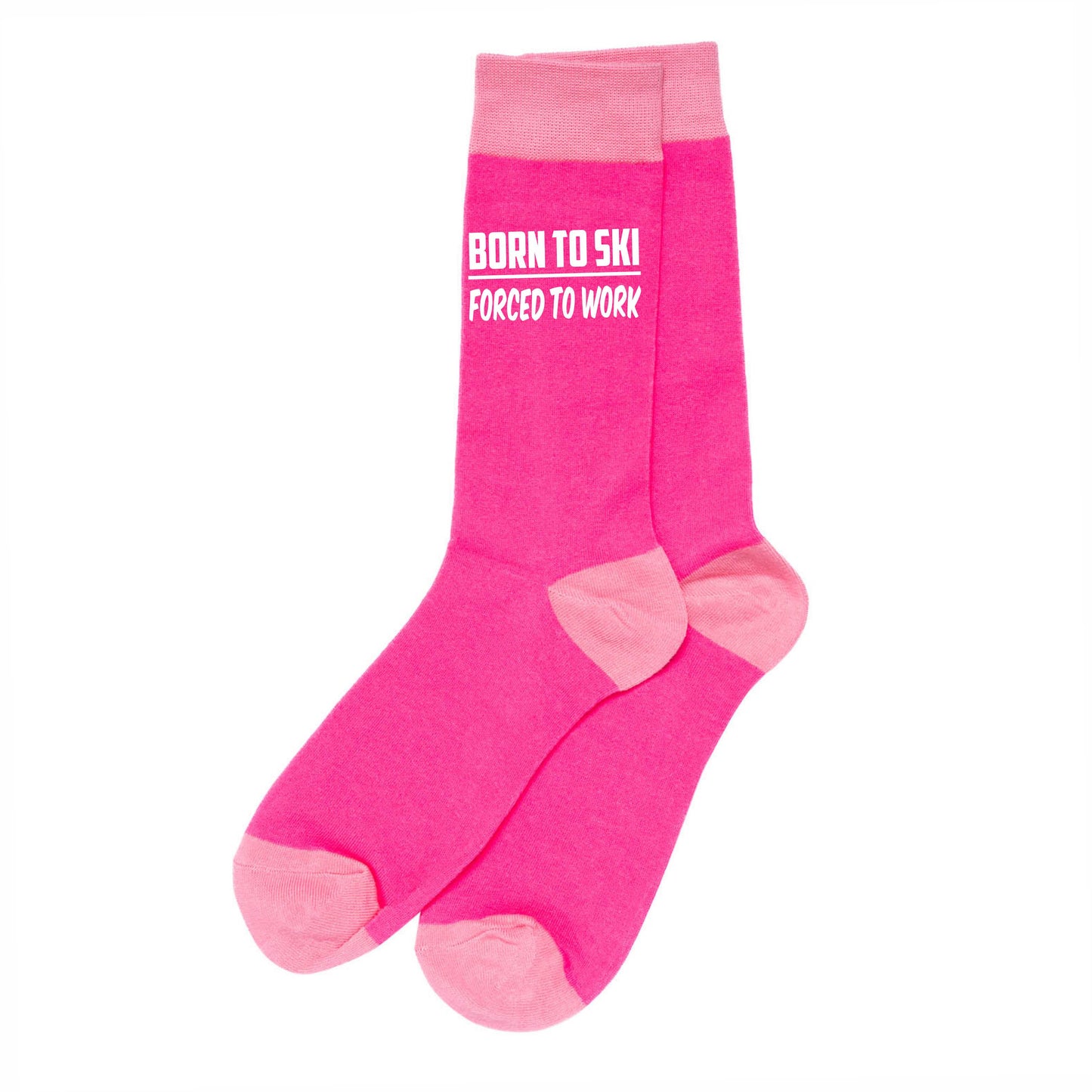 Born To Ski Ladies Pink Socks Novelty Birthday Skiing Fathers Day Gift