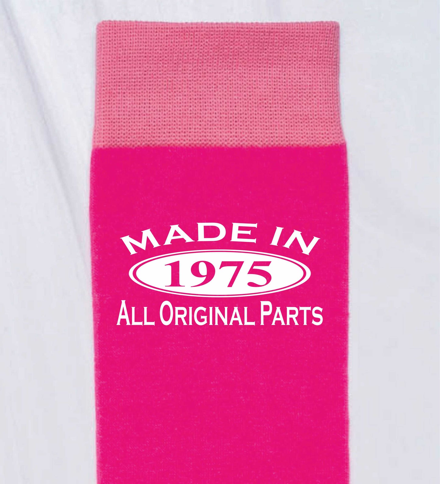 Made in 1975 Ladies Socks Pink Ideal for 50th Birthday Gift or Anniversary Gift