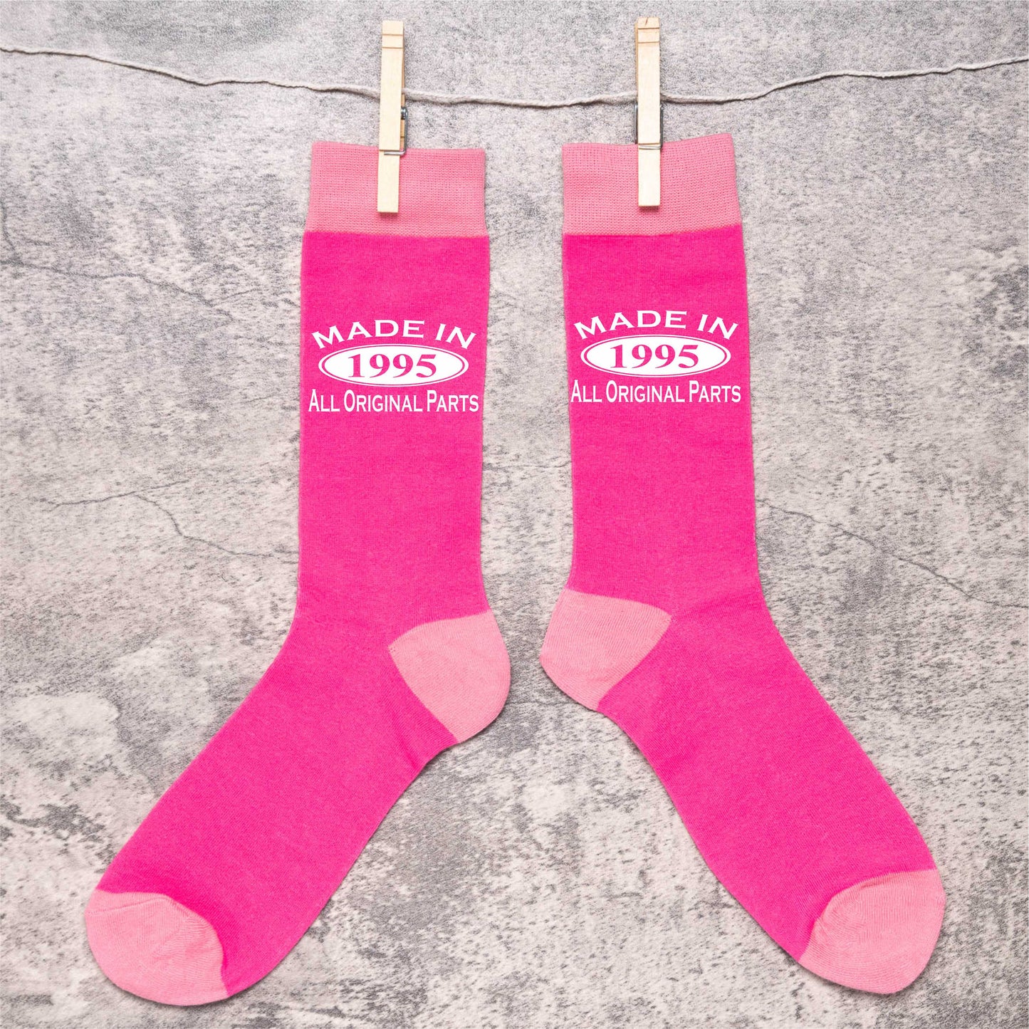 Made in 1995 Ladies Socks Pink Ideal for 30th Birthday Gift or Anniversary Gift