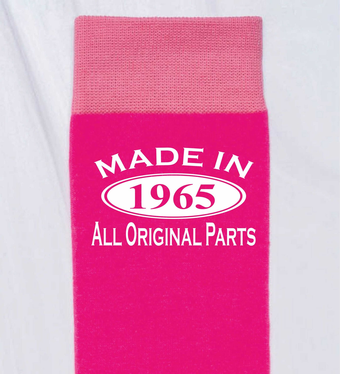 Made in 1965 Ladies Socks Pink Ideal for 60th Birthday Gift or Anniversary Gift