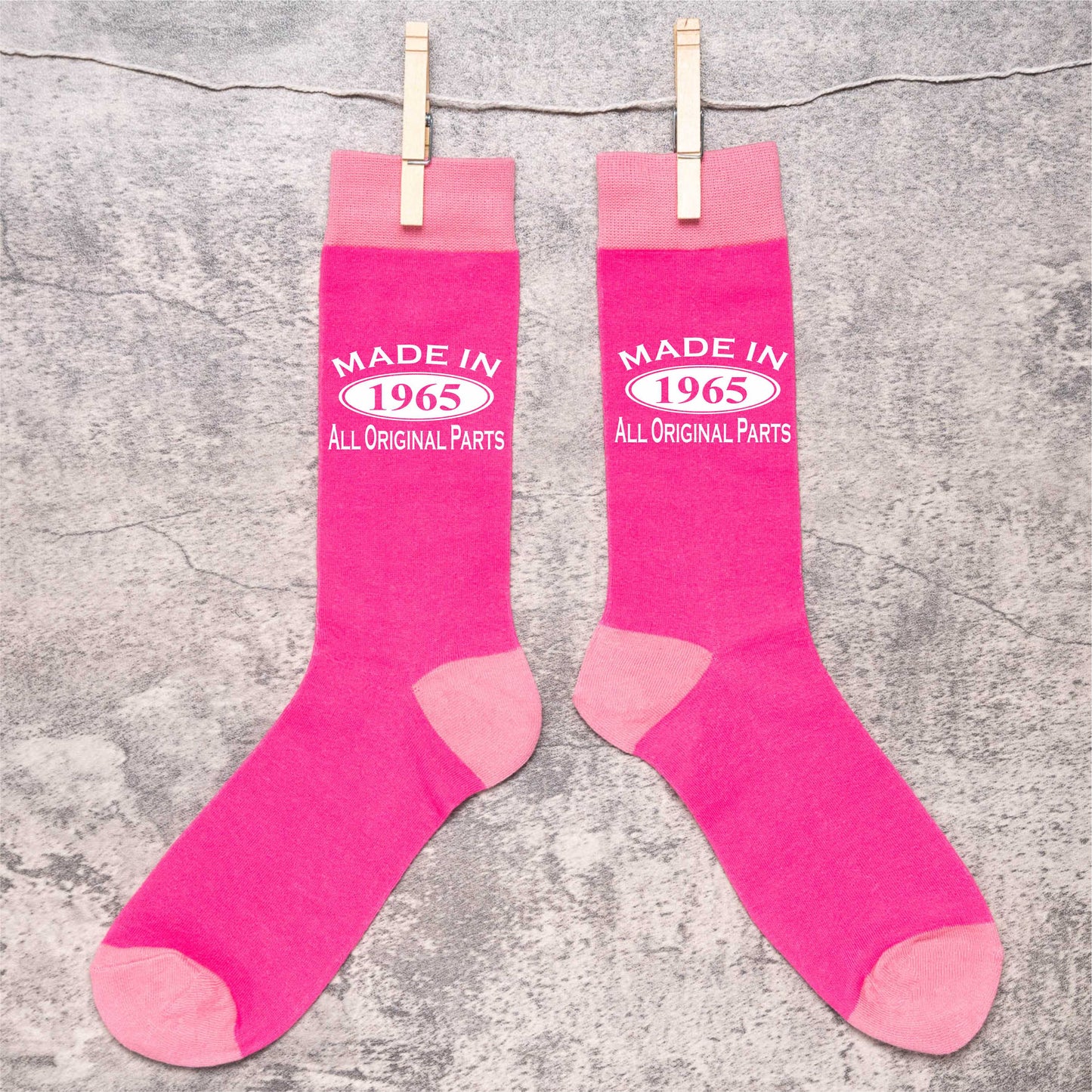 Made in 1965 Ladies Socks Pink Ideal for 60th Birthday Gift or Anniversary Gift