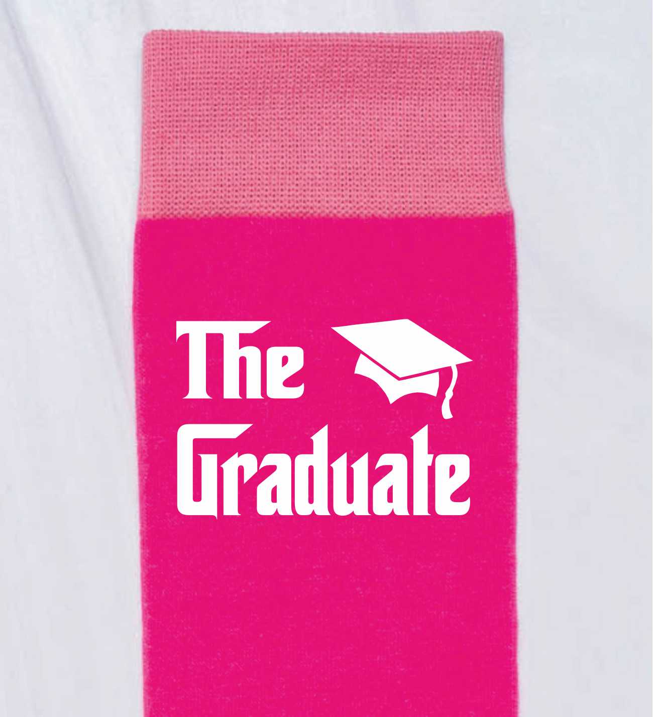 The Graduate Ladies Pink Novelty Socks Graduation Gift