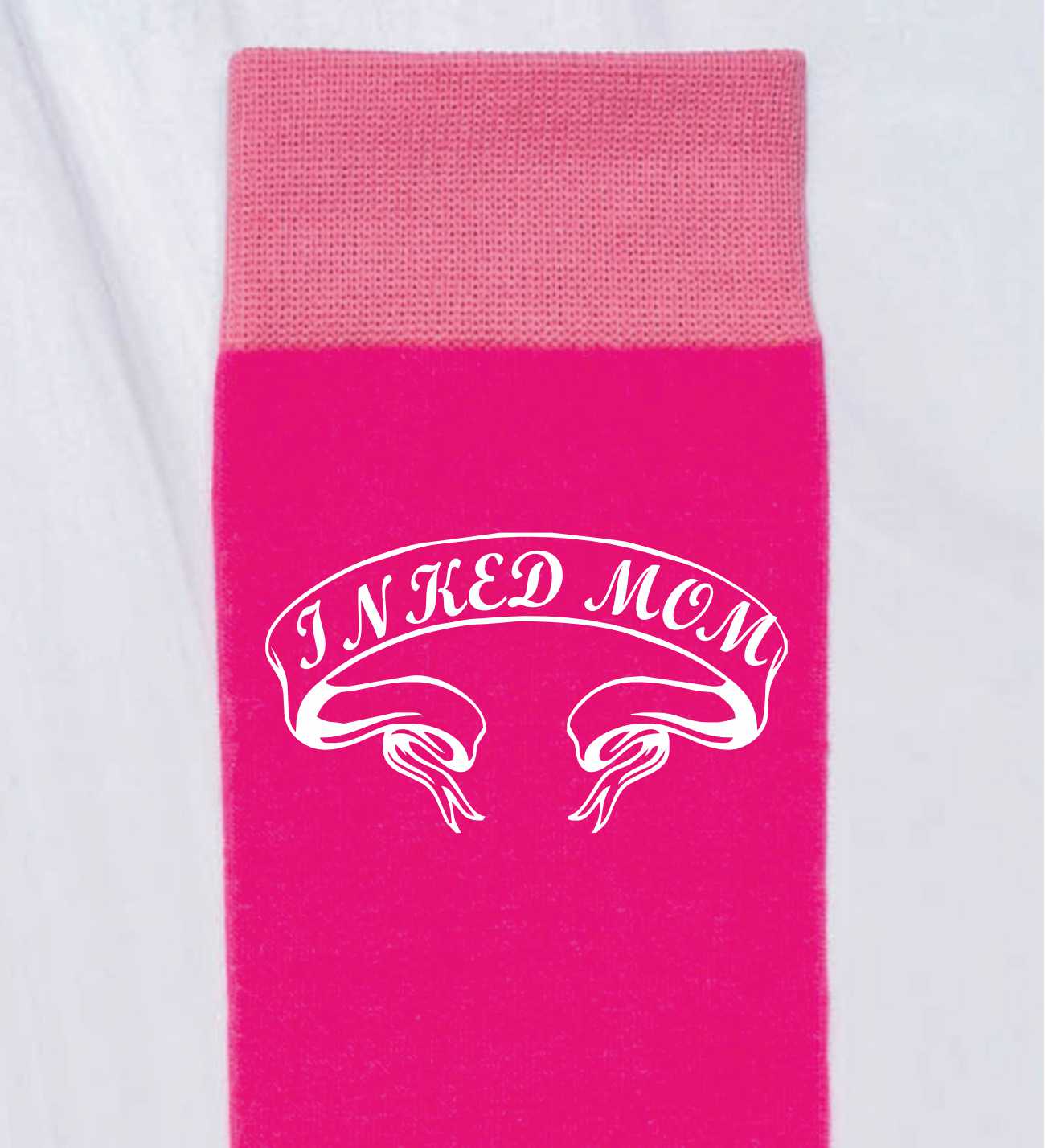 Inked Mom Funny Ladies Pink Novelty Socks Tattoo Lovers Gift