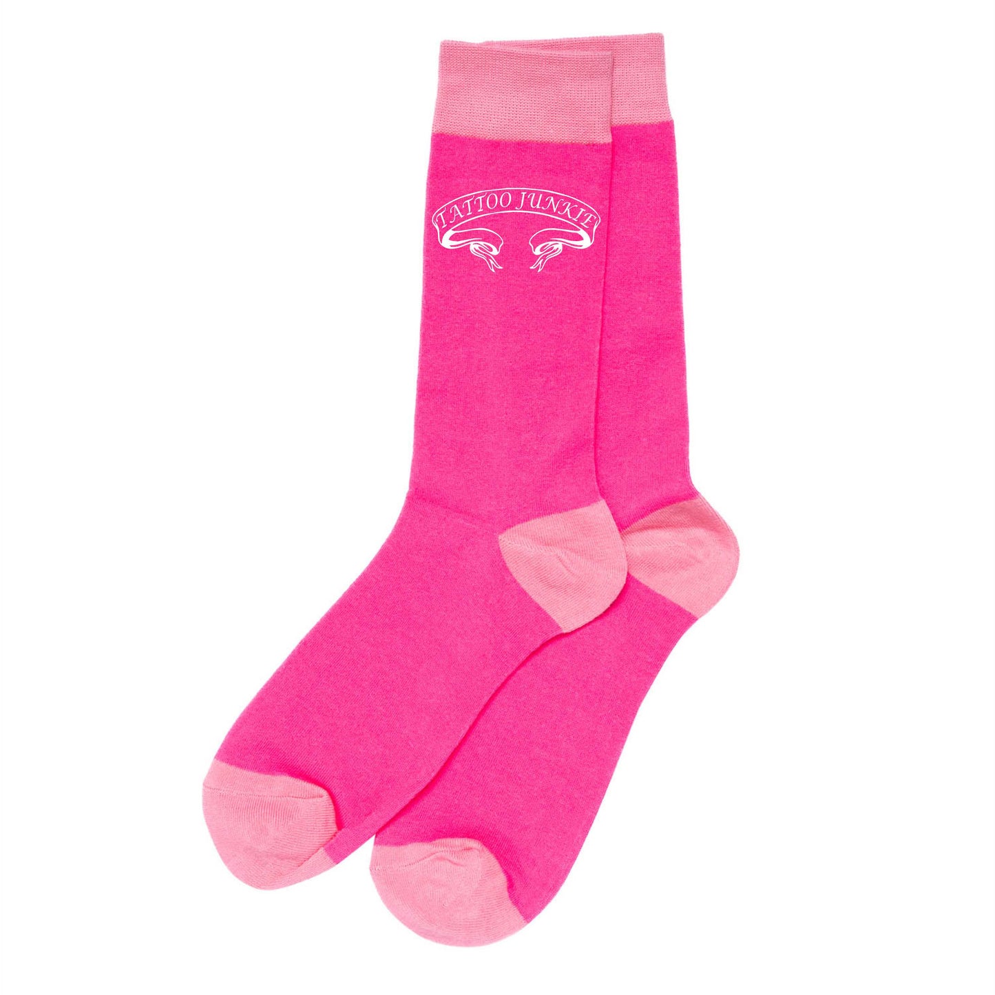 Tattoo Junkie Funny Ladies Pink Novelty Socks Tattoo Lovers Gift