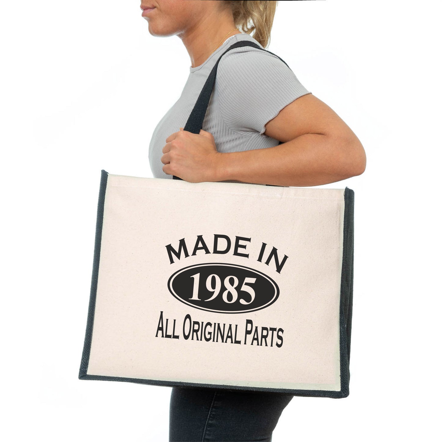 Made In 1985 Tote Bag 40th Birthday Gift Age 40 Ladies Canvas Shopper