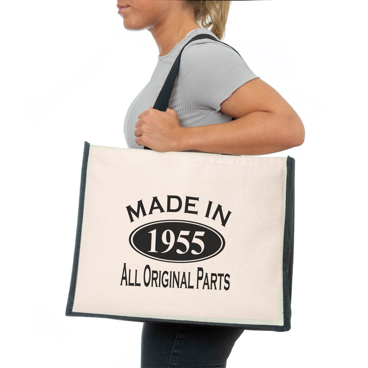 Made In 1955 Tote Bag 70th Birthday Gift Age 70 Ladies Canvas Shopper