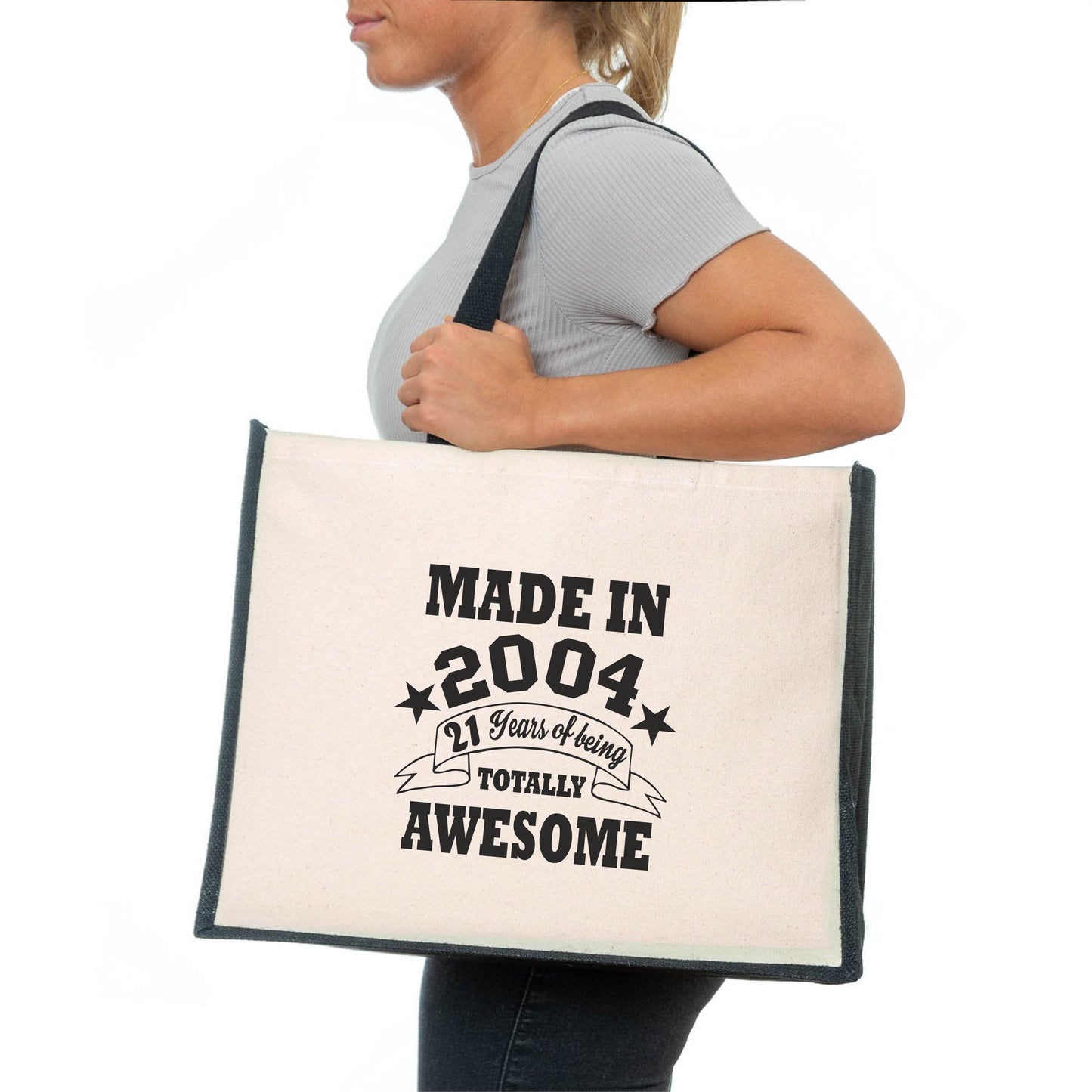 21st Birthday Made In 2004 Tote Bag Age 21 Birthday Ladies Canvas Shopper