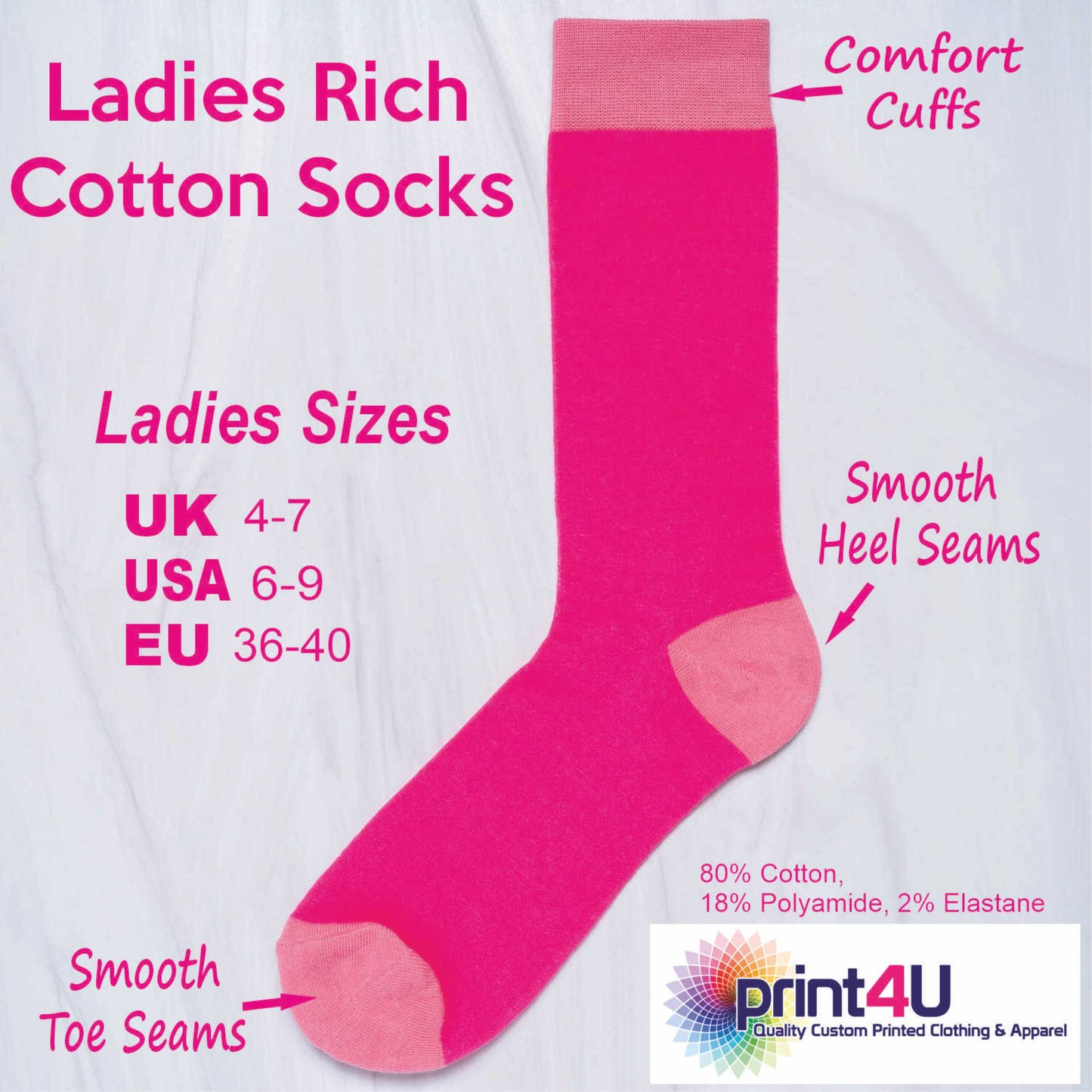 Made in 1975 Ladies Socks Pink Ideal for 50th Birthday Gift or Anniversary Gift