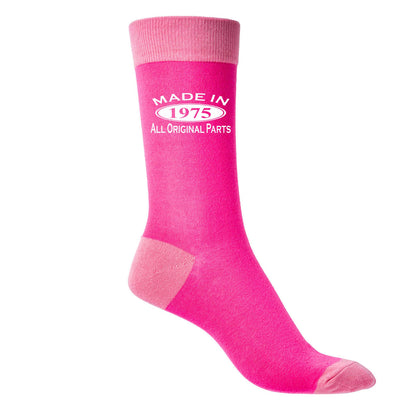 Made in 1975 Ladies Socks Pink Ideal for 50th Birthday Gift or Anniversary Gift