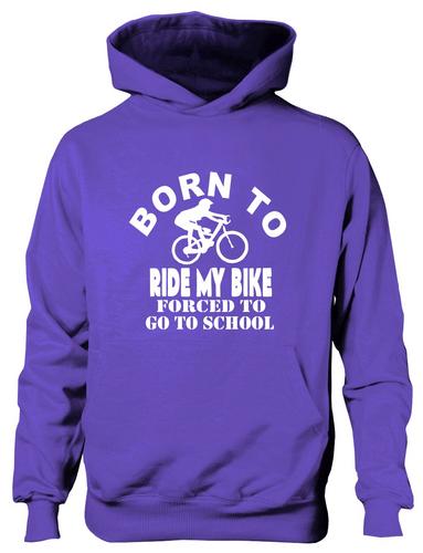 Born To Ride Bike Hoodie Girls Boys Kids