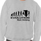 Evolution Of Rock Climbing Funny Adult Unisex Sweatshirt
