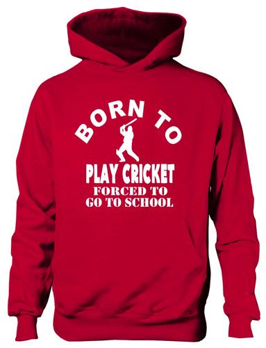 Born To Play Cricket Sports Hoodie Boys Kids