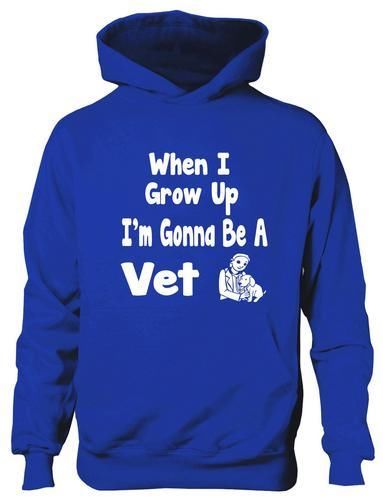 When I Grow Up Be Vet Hoodie Girls Boys Kids