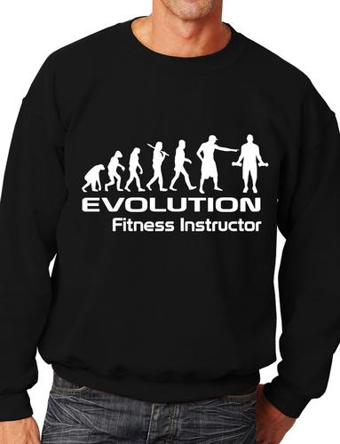 Evolution Of Fitness Instructor Funny Adult Sweatshirt