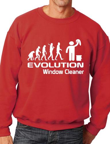 Evolution Of Window Cleaner Funny Adult Sweatshirt