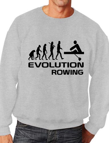 Evolution Of Rowing Rowers Funny Adult Sweatshirt