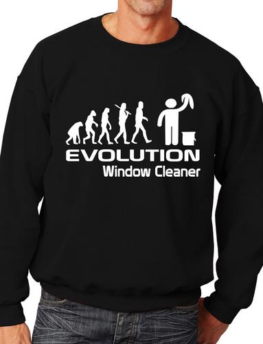 Evolution Of Window Cleaner Funny Adult Sweatshirt