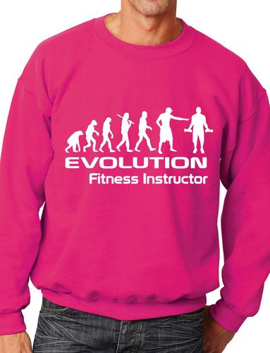 Evolution Of Fitness Instructor Funny Adult Sweatshirt